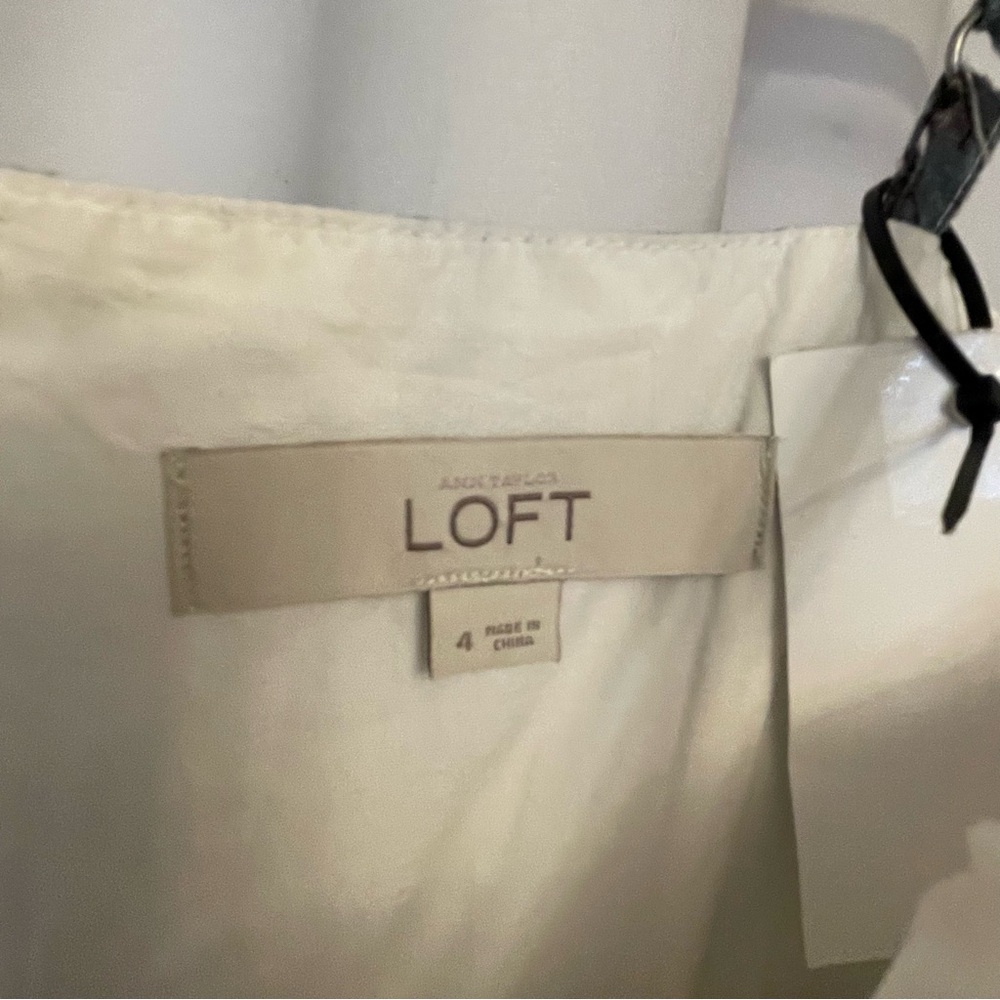 LOFT pink and white floral minidress - Picture 3 of 4